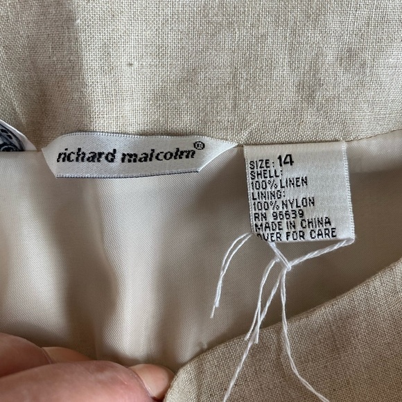 richard malcolm New Size 12/14 Pure Irish Linen Sleeveless Top and Maxi Skirt - Picture 13 of 15